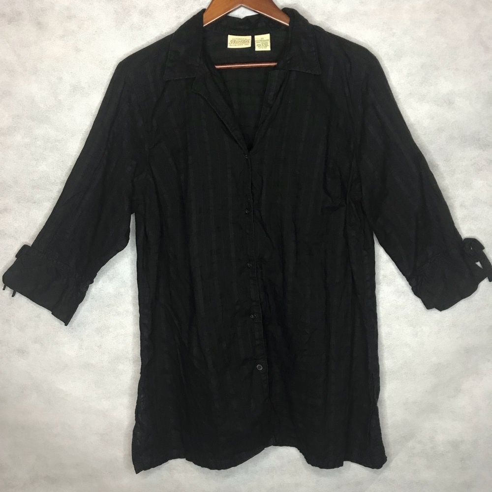 St. John’s Bay Semi Sheer Button Up Blouse